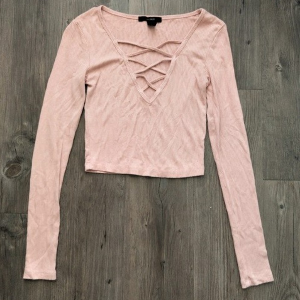 Strappy Crop Top - Long Sleeve
